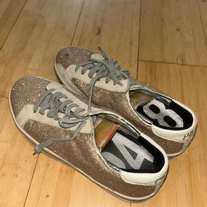 P448 You Can Surf Later Glitter Low Top Sneakers Shoes 8.5US 39 Italy